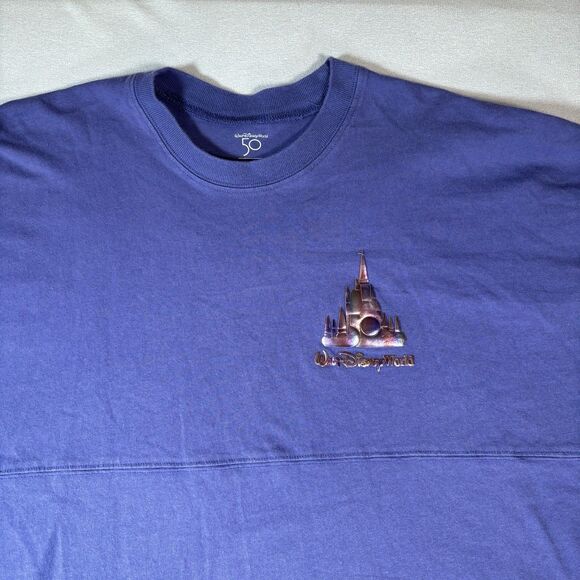 Walt Disney World 50th Anniversary Spirit Jersey Adult XL Puff Print Castle - Picture 8 of 8